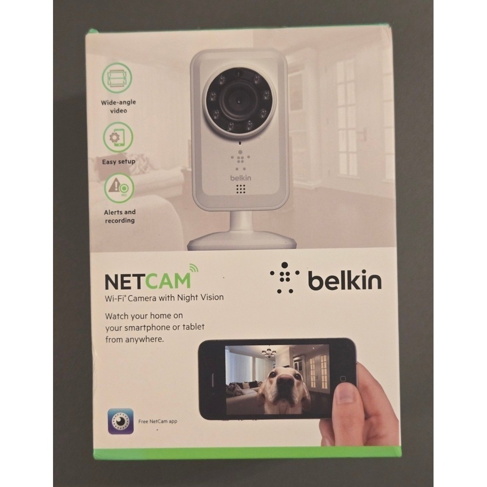 Belkin NetCam Wi-Fi Camera Night Vision Model F7D7601 Sealed Box